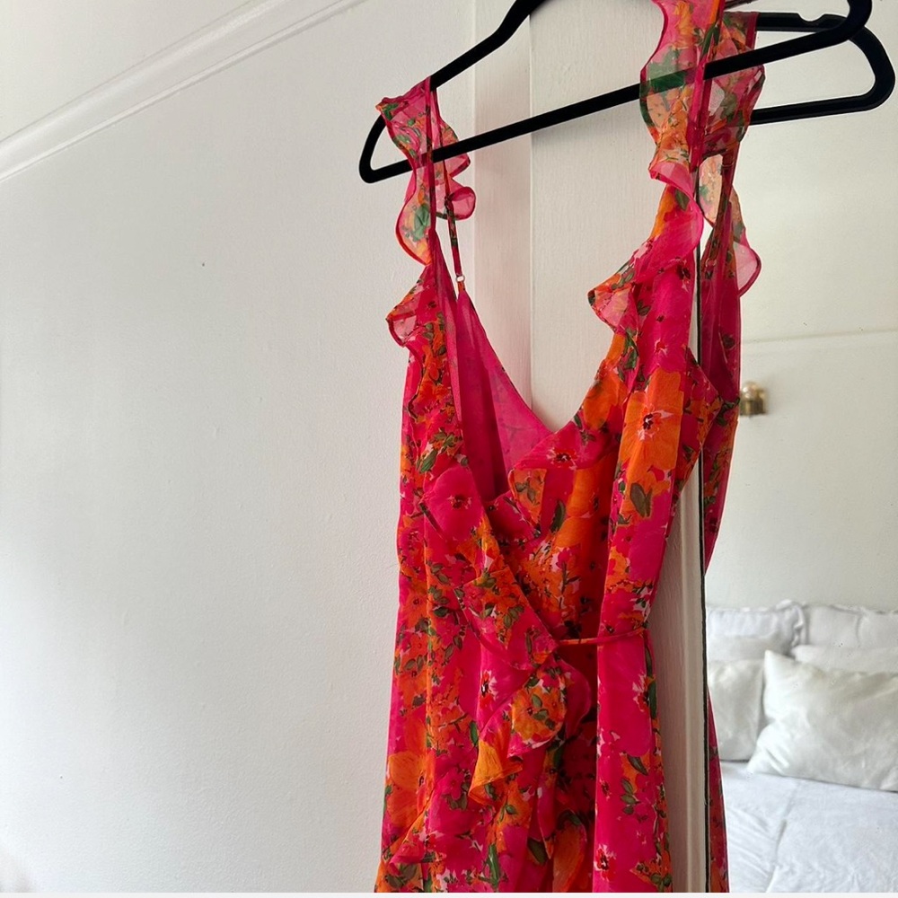 Rumored Just Like Heaven: Pink and Orange Floral maxi dress!